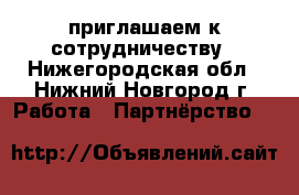 приглашаем к сотрудничеству - Нижегородская обл., Нижний Новгород г. Работа » Партнёрство   